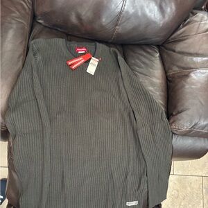 UNIONBAY Men's Ribbed Crewneck Sweater - Olive Green